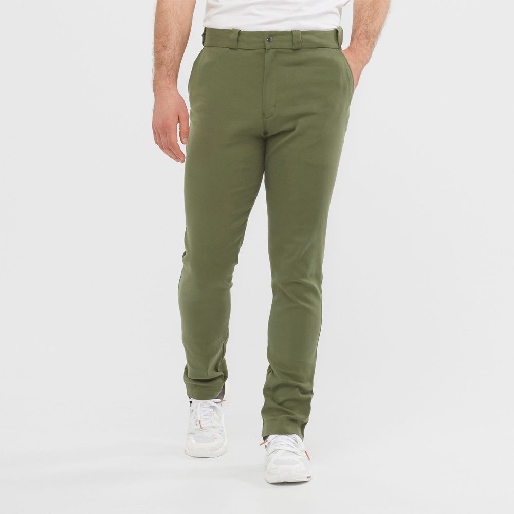 Salomon Israel OUTLIFE CHINO M - Mens Pants - Olive (SKVQ-21705)